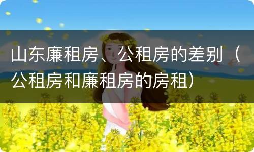 山东廉租房、公租房的差别（公租房和廉租房的房租）