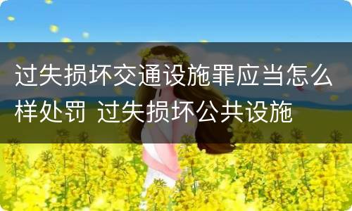 过失损坏交通设施罪应当怎么样处罚 过失损坏公共设施