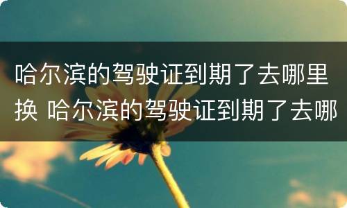 哈尔滨的驾驶证到期了去哪里换 哈尔滨的驾驶证到期了去哪里换领