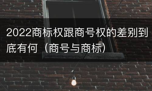 2022商标权跟商号权的差别到底有何（商号与商标）