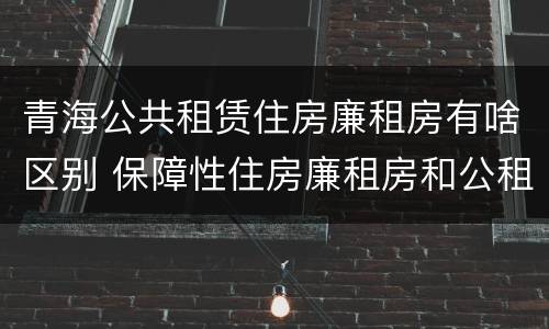 青海公共租赁住房廉租房有啥区别 保障性住房廉租房和公租房区别