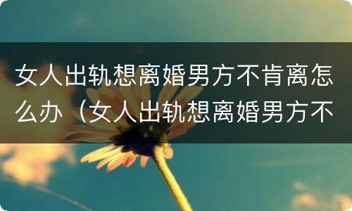 女人出轨想离婚男方不肯离怎么办（女人出轨想离婚男方不肯离怎么办呀）