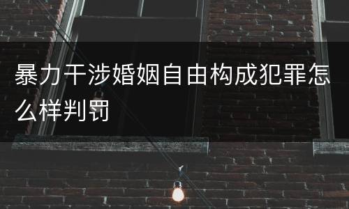 暴力干涉婚姻自由构成犯罪怎么样判罚