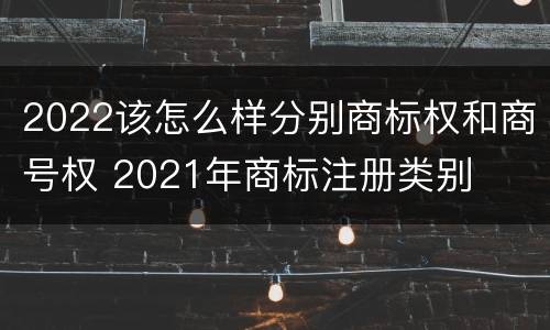 2022该怎么样分别商标权和商号权 2021年商标注册类别