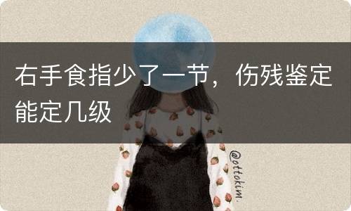 右手食指少了一节，伤残鉴定能定几级