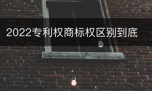 2022专利权商标权区别到底