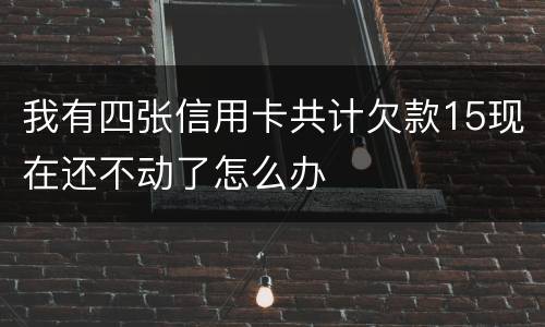 我有四张信用卡共计欠款15现在还不动了怎么办