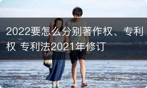2022要怎么分别著作权、专利权 专利法2021年修订