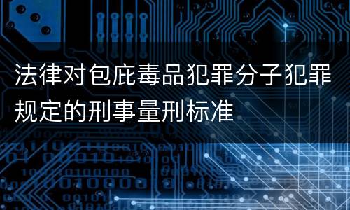 法律对包庇毒品犯罪分子犯罪规定的刑事量刑标准