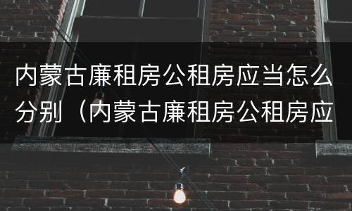 内蒙古廉租房公租房应当怎么分别（内蒙古廉租房公租房应当怎么分别进行申请）
