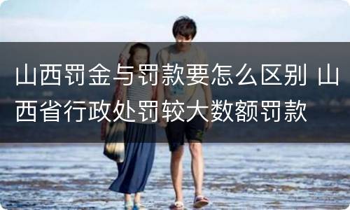 山西罚金与罚款要怎么区别 山西省行政处罚较大数额罚款