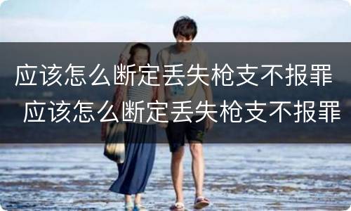 应该怎么断定丢失枪支不报罪 应该怎么断定丢失枪支不报罪呢