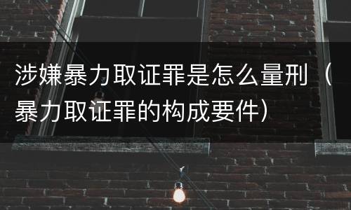涉嫌暴力取证罪是怎么量刑（暴力取证罪的构成要件）