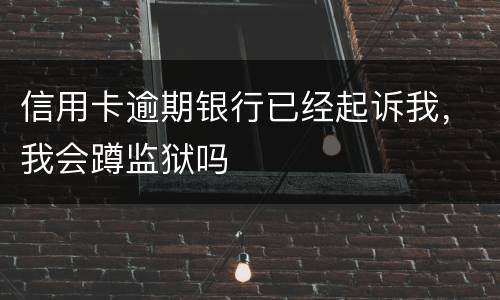 信用卡逾期银行已经起诉我，我会蹲监狱吗