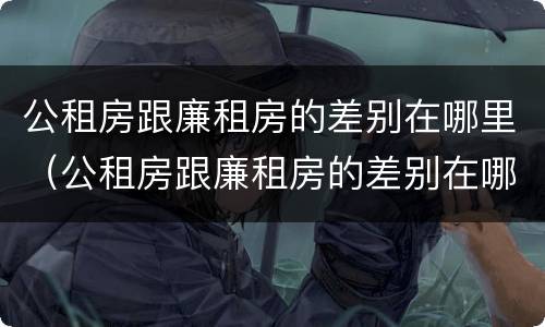 公租房跟廉租房的差别在哪里（公租房跟廉租房的差别在哪里啊）