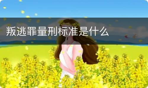 叛逃罪量刑标准是什么