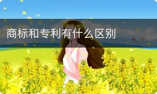 商标和专利有什么区别