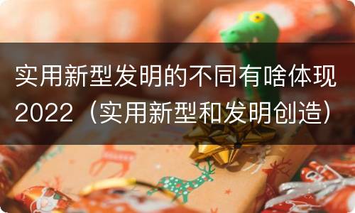 实用新型发明的不同有啥体现2022（实用新型和发明创造）