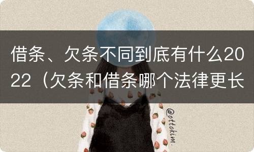 借条、欠条不同到底有什么2022（欠条和借条哪个法律更长）