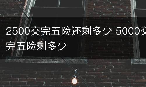 2500交完五险还剩多少 5000交完五险剩多少