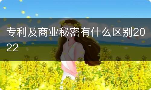专利及商业秘密有什么区别2022