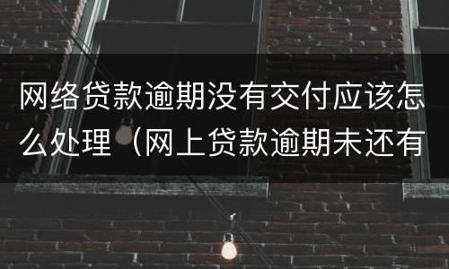 网络贷款逾期没有交付应该怎么处理（网上贷款逾期未还有什么后果）