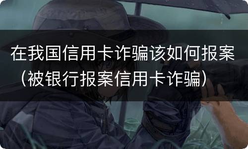在我国信用卡诈骗该如何报案（被银行报案信用卡诈骗）