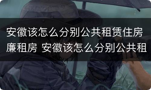 安徽该怎么分别公共租赁住房廉租房 安徽该怎么分别公共租赁住房廉租房呢