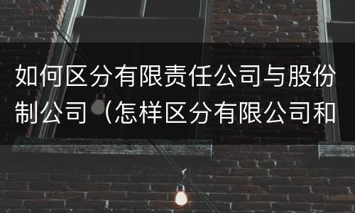 如何区分有限责任公司与股份制公司（怎样区分有限公司和股份有限公司）