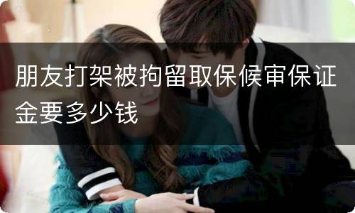 朋友打架被拘留取保候审保证金要多少钱