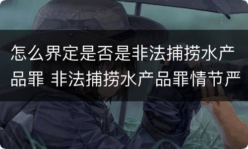 怎么界定是否是非法捕捞水产品罪 非法捕捞水产品罪情节严重标准