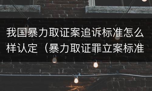 我国暴力取证案追诉标准怎么样认定（暴力取证罪立案标准）