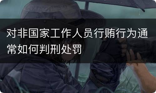 对非国家工作人员行贿行为通常如何判刑处罚