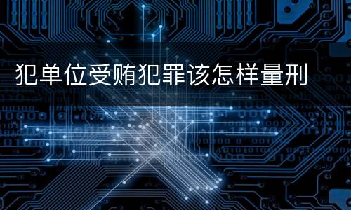 犯单位受贿犯罪该怎样量刑
