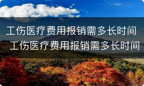 工伤医疗费用报销需多长时间 工伤医疗费用报销需多长时间内