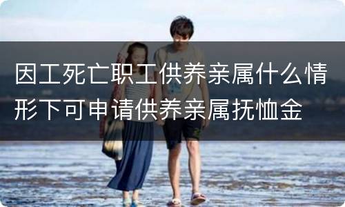 因工死亡职工供养亲属什么情形下可申请供养亲属抚恤金