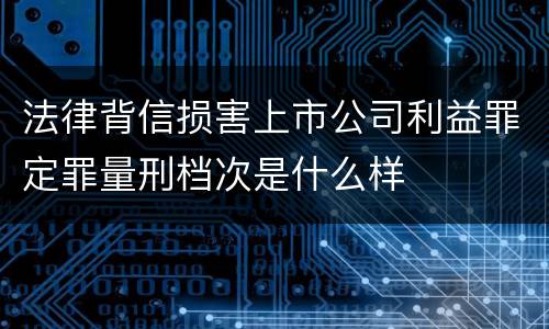 法律背信损害上市公司利益罪定罪量刑档次是什么样