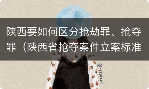 陕西要如何区分抢劫罪、抢夺罪（陕西省抢夺案件立案标准）