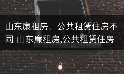 山东廉租房、公共租赁住房不同 山东廉租房,公共租赁住房不同怎么办