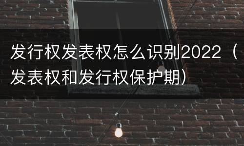 发行权发表权怎么识别2022（发表权和发行权保护期）