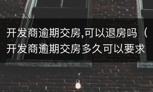 开发商逾期交房,可以退房吗（开发商逾期交房多久可以要求退款）