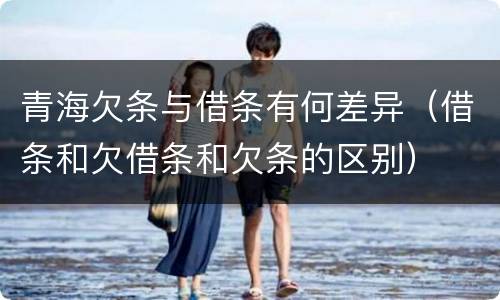 青海欠条与借条有何差异（借条和欠借条和欠条的区别）