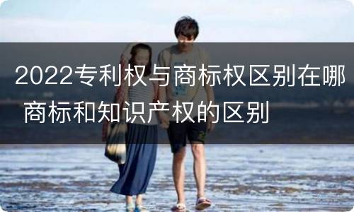 2022专利权与商标权区别在哪 商标和知识产权的区别