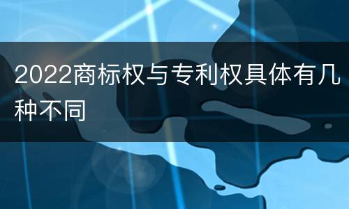 2022商标权与专利权具体有几种不同