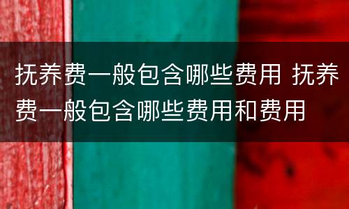 抚养费一般包含哪些费用 抚养费一般包含哪些费用和费用