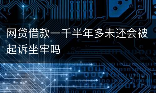 网贷借款一千半年多未还会被起诉坐牢吗