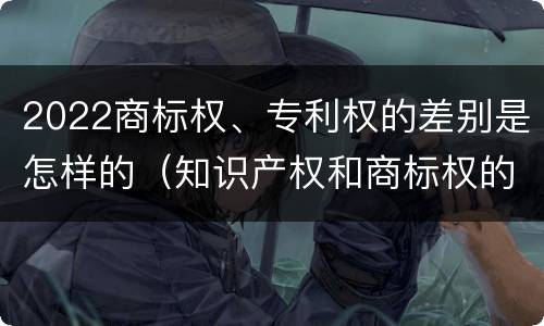 2022商标权、专利权的差别是怎样的（知识产权和商标权的区别）