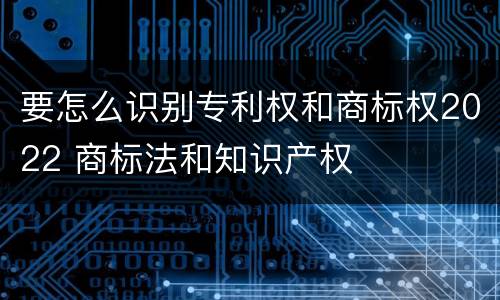 要怎么识别专利权和商标权2022 商标法和知识产权