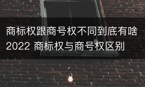 商标权跟商号权不同到底有啥2022 商标权与商号权区别