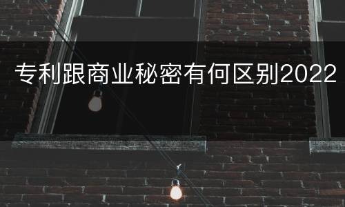 专利跟商业秘密有何区别2022
